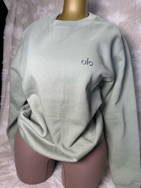 Chic sage Green Crewneck Sweatshirt soft cozy